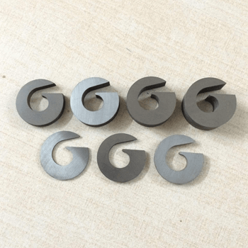 Tungsten Carbide Swirl Chamber Nozzles in various thickness - Front view